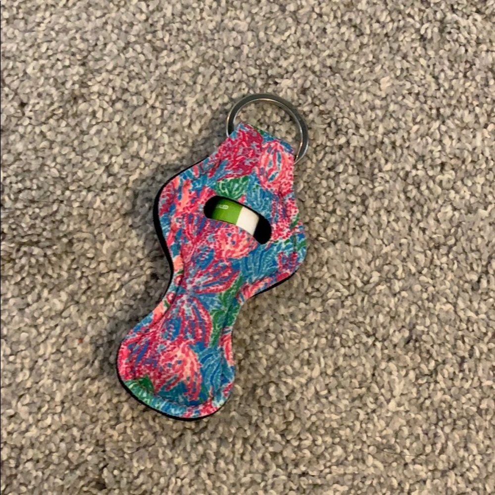 Lilly Pulitzer style print chapstick holder